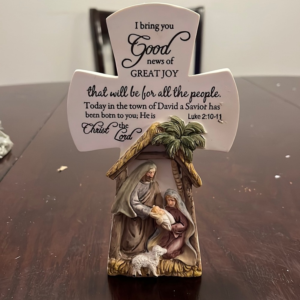 Light up Nativity Cross